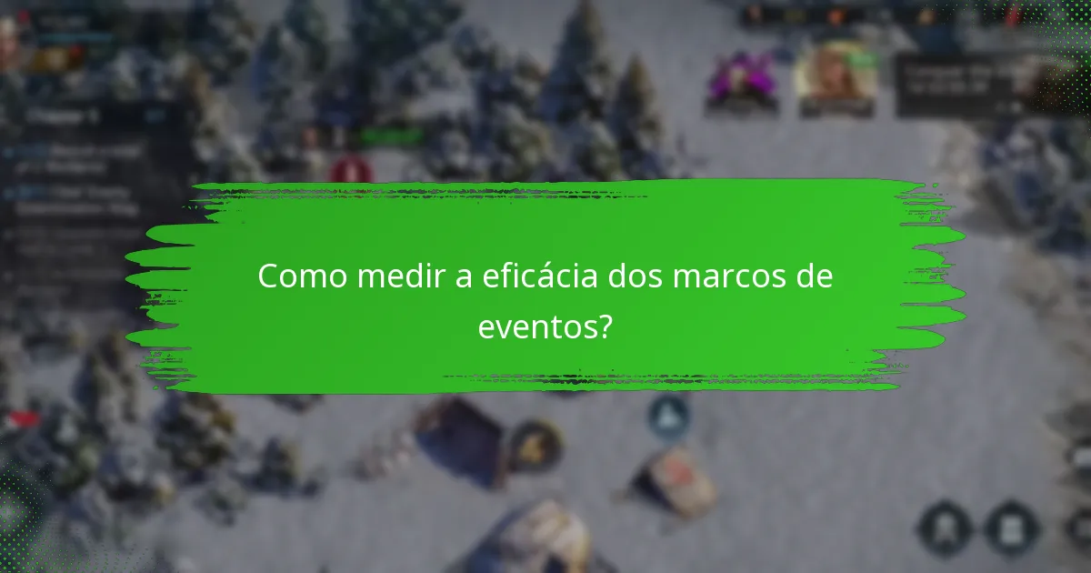 Como medir a eficácia dos marcos de eventos?